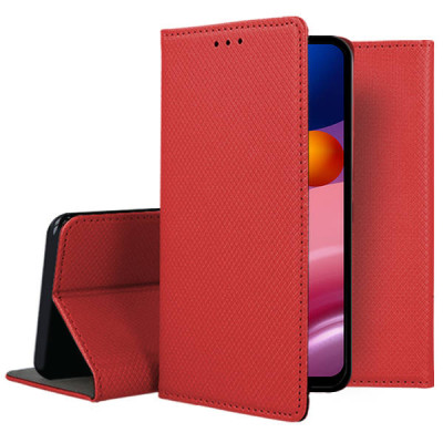  Кожен калъф тефтер и стойка Magnetic FLEXI Book Style за Samsung Galaxy A13 5G A136F / за Samsung Galaxy A04s A047F червен 